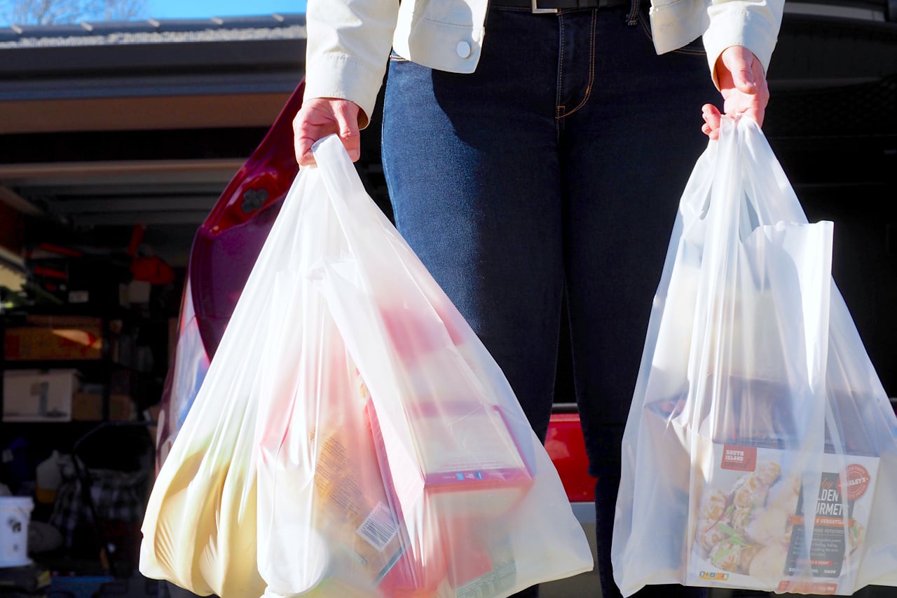 Pedindo Uber com compras de mercado
